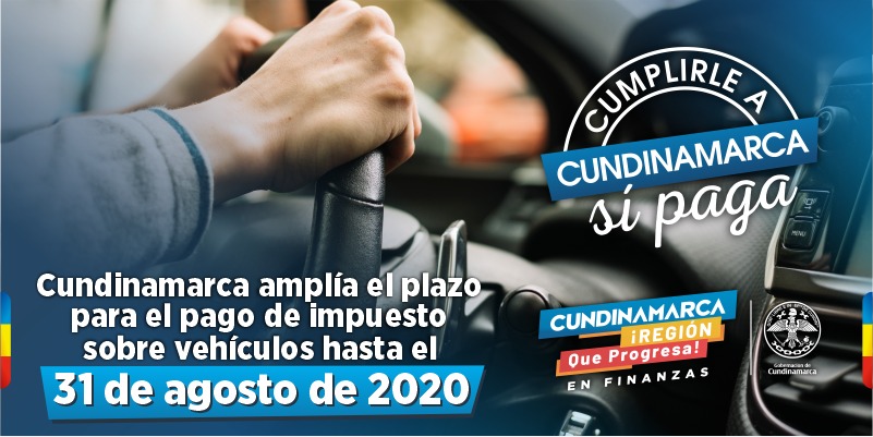 Cundinamarca amplía plazo para pago de impuesto de vehículo hasta el 31 de agosto


