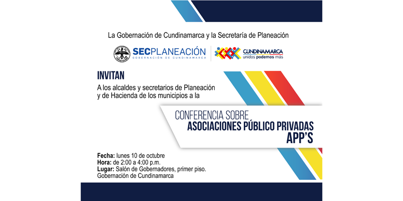 Con alcaldes y secretarios de Planeación y de Hacienda se analizarán propuestas de APP en Cundinamarca



