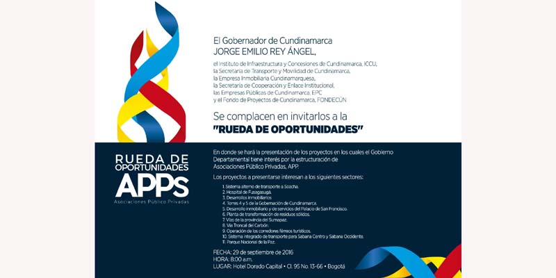 Rueda de Oportunidades en Cundinamarca busca inversión y desarrollo a través de APP