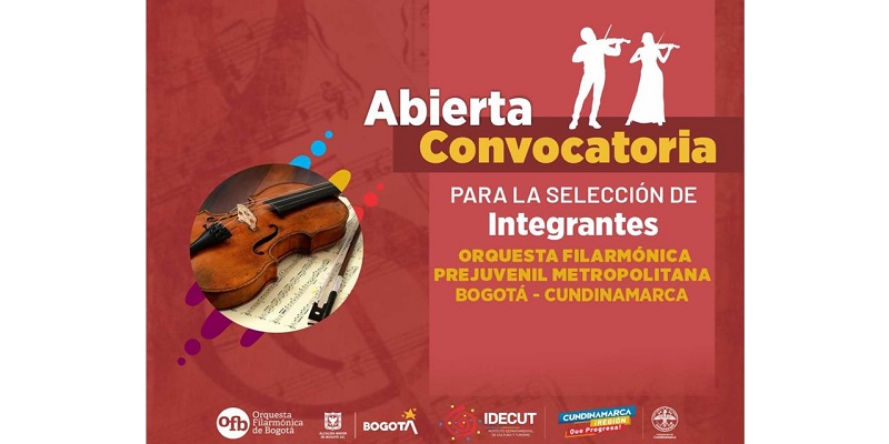 Convocatoria para la Orquesta Filarmónica Prejuvenil Metropolitana Bogotá – Cundinamarca