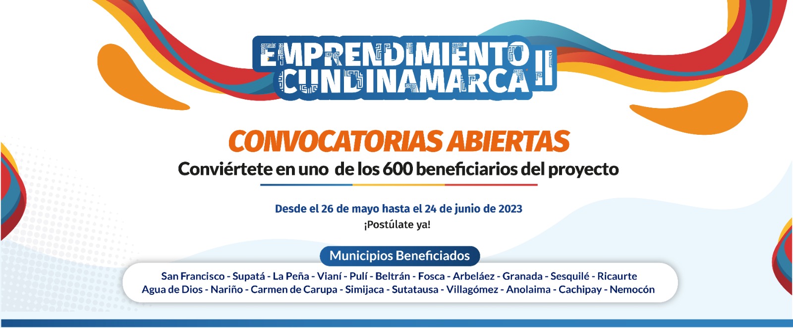 Banner: Convocatoria Emprendimiento Cundinamarca2