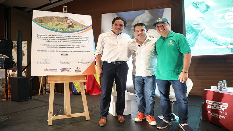 Cundinamarca firma convenio con Colombia Compra Eficiente