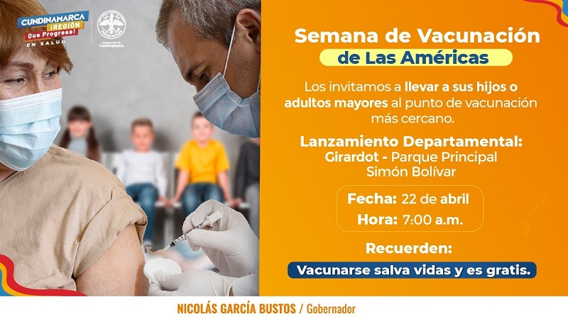  imagen: Semana de Vacunación de las Américas Jornada Nacional de Vacunación