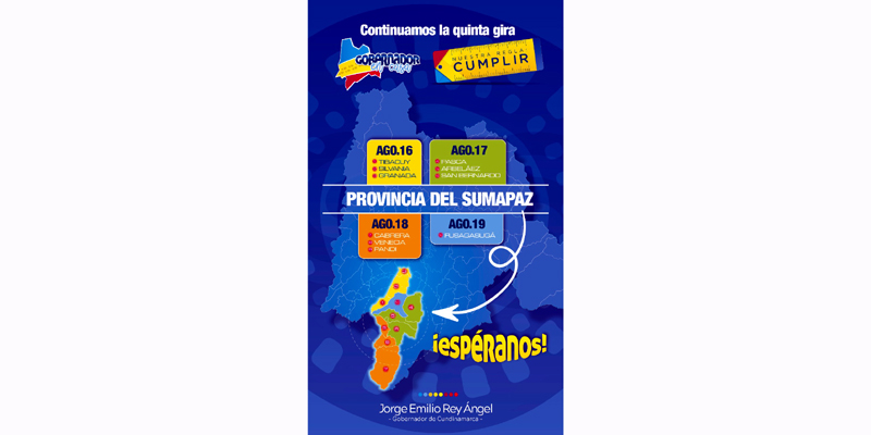 En Sumapaz sigue la gira el Gobernador de Cundinamarca
