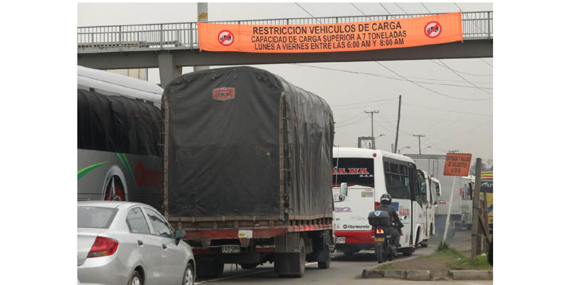 Restricción de carga por la calle 13 beneficia a municipios del occidente cundinamarqués