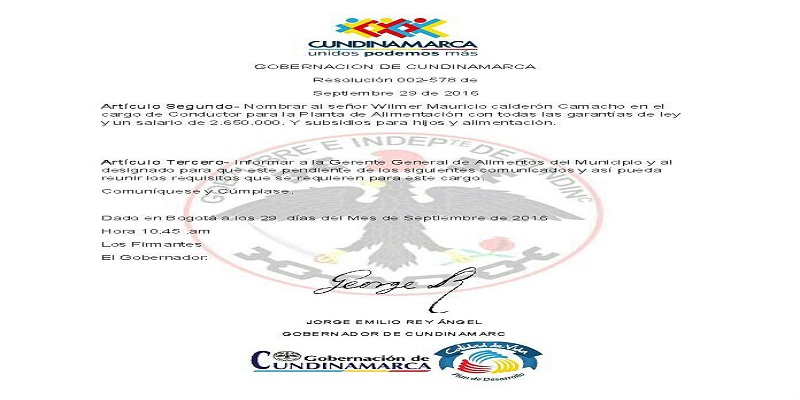 Gobernación de Cundinamarca advierte a la ciudadanía respecto del ofrecimiento de falsos contratos a nombre de la entidad




