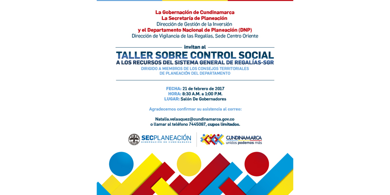 Taller de control social en Cundinamarca

