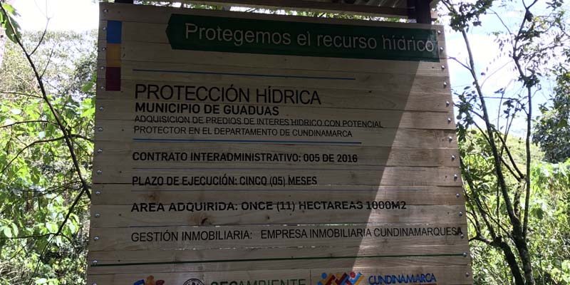 Millonaria inversión para la protección del recurso hídrico en Guaduas 














