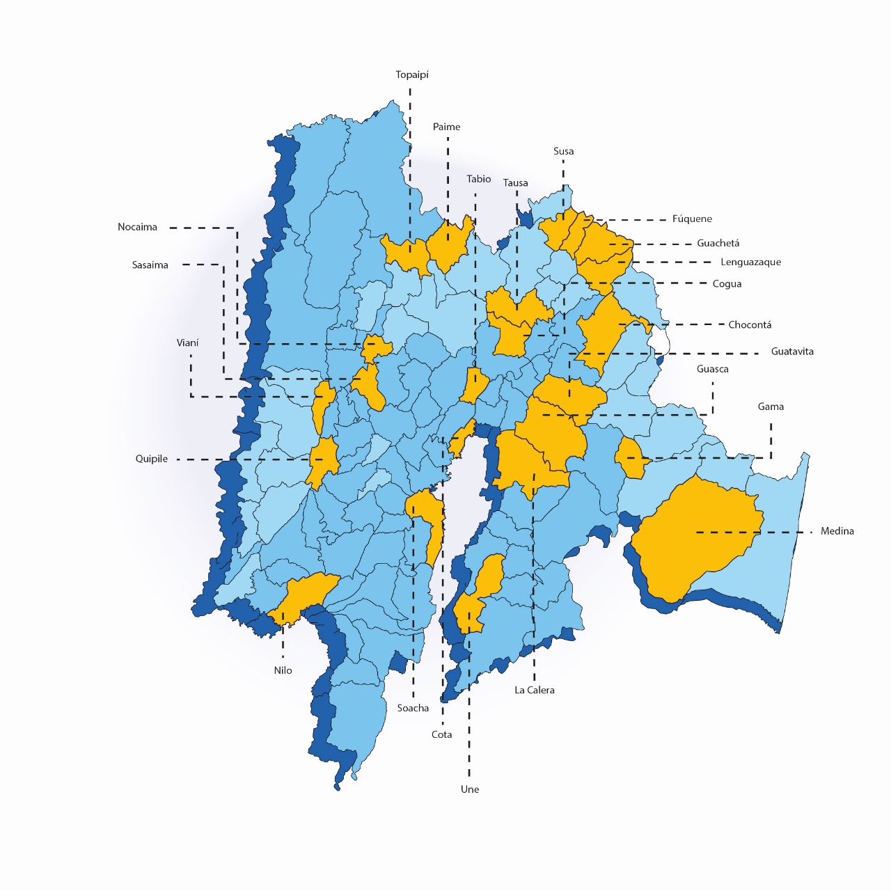Mapa municipios beneficiados