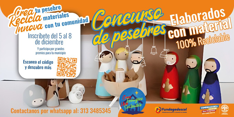 Cundinamarca lanza concurso de pesebres ‘Crea, Recicla e Innova’


